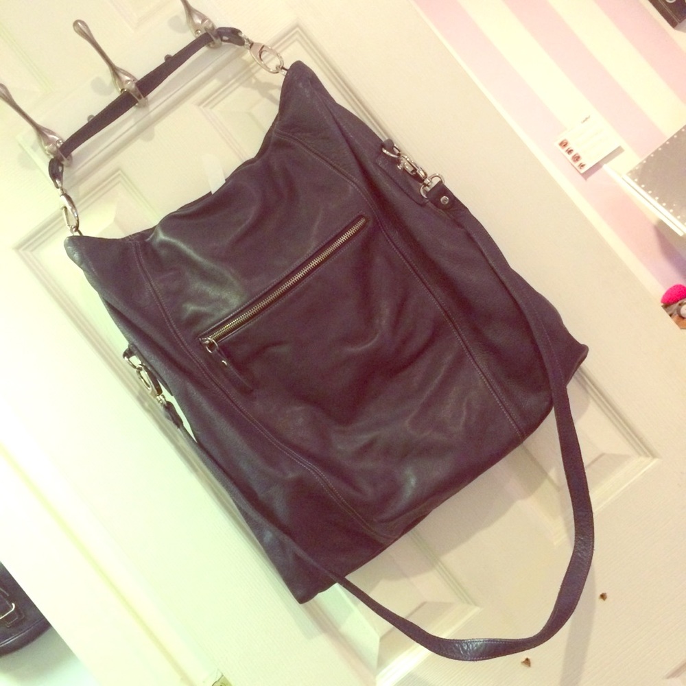 Large Leather Tote Crossbody Bag
